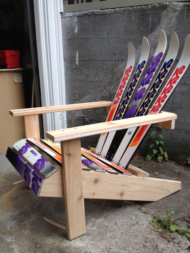 Jobbers: Useful Adirondack chair plans using skis