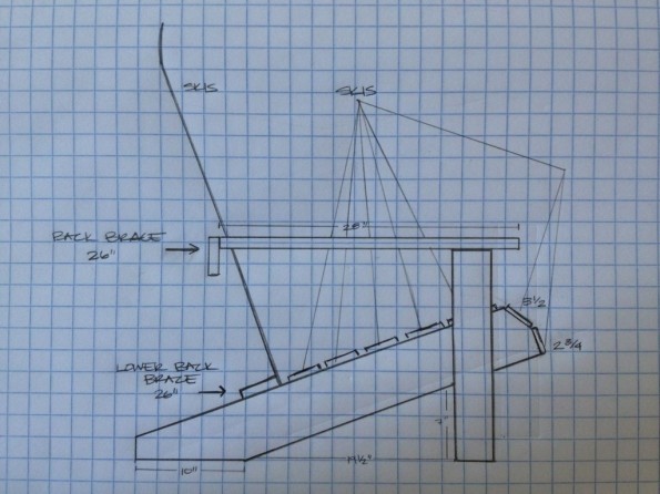 Free Adirondack Chair Plans Made With Skis PDF Woodworking Plans 